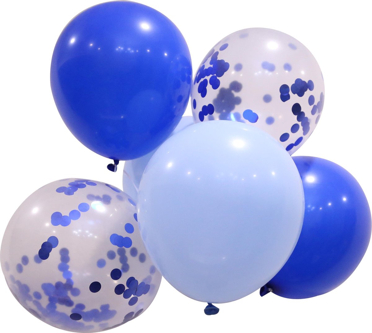 MagieQ Confetti Ballonnen Blauw 60 stuks Feest|Party|Kinderfeesje|Decoratie|versiering